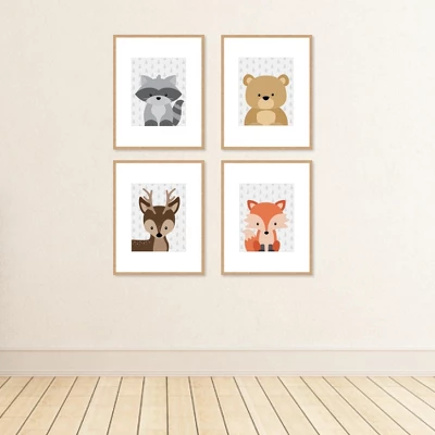 Big Dot Of Happiness Woodland Creatures - Unframed Forest Animals Nursery And Kids Room Linen Paper Wall Art - Set Of 4 - Artisms - 8 X 10 Inches 2 Big Dot Of Happiness Woodland Creatures - Unframed Forest Animals Nursery And Kids Room Linen Paper Wall Art - Set Of 4 - Artisms - 8 X 10 Inches - Image 2