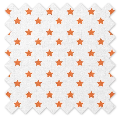Bacati - Stars Orange Muslin 4pc Toddler Bedding Set 6 Bacati - Stars Orange Muslin 4pc Toddler Bedding Set - Image 6