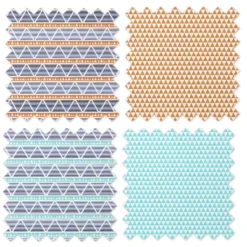 Bacati - Liam Aztec Print Aqua/Orange/Navy Triangles Muslin Swaddling Blankets Set Of 4 -Baby Trend Store GUEST e1f7b930 dcee 4ed3 a5e8 6a32ce7f6dd8