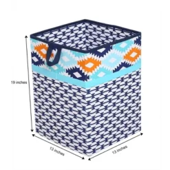 Bacati - Liam Kilim Aqua/Orange/Navy Collapsible Laundry Hamper -Baby Trend Store GUEST e27419aa 5f29 4a01 89fa 061d273f0688