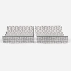 Bacati - Herringbone Quilted Muslin Changing Pad Cover Gray -Baby Trend Store GUEST e46ffdaa cd0a 415c 8dfd f0a9dd6f7c97