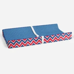 Bacati - MixNMatch Navy/Red Pin Dots Changing Pad Cover -Baby Trend Store GUEST e50fe07f 2584 438f b725 761470fded9e