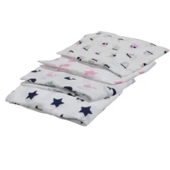 Bacati - Little Sailor Blue/Navy/Pink Girls Muslin Swaddling Blankets Set Of 4 -Baby Trend Store GUEST e563865a 540e 425d a329 d96efe9633e0