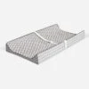 Bacati - Herringbone Quilted Muslin Changing Pad Cover Gray