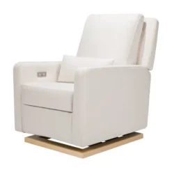 Babyletto Sigi Glider Recliner With Electronic Control And USB With Light Wood Base - Greenguard Gold Certified -Baby Trend Store GUEST e8f5a2c3 9eee 4caf bc01 af0592962add