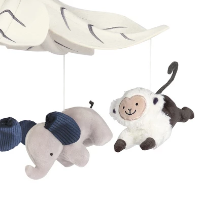 Lambs & Ivy Jungle Party Gray Animals Musical Baby Crib Mobile Soother Toy 2 Lambs & Ivy Jungle Party Gray Animals Musical Baby Crib Mobile Soother Toy - Image 2