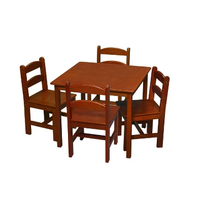 5pc Kids' Square Table And Chair Set - Gift Mark 1 5pc Kids' Square Table And Chair Set - Gift Mark