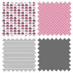 Bacati - Elephants Pink/Fuschia/Gray Mini Elephants Quilted Top Changing Pad Cover -Baby Trend Store GUEST f1d93196 8c9f 4a35 8d39 5f65fa560e3e