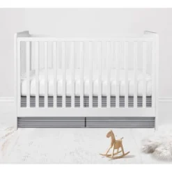 Bacati - Elephants Blue/Navy/Gray 6 Pc Crib Bedding Set With Long Rail Guard Cover -Baby Trend Store GUEST f5e1cdde 327a 428f 9207 fa59b32f5d9c