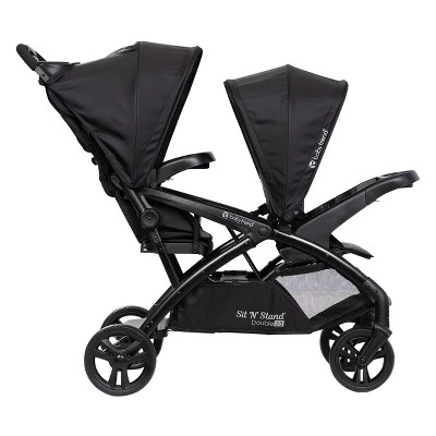 Baby Trend Sit N' Stand Double 2.0 Stroller - Madrid Black 2 Baby Trend Sit N' Stand Double 2.0 Stroller - Madrid Black - Image 2