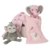 Bedtime Originals 5-Piece Pink Baby Gift Basket - Pink, Animals, Butterfly