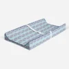 Bacati - Liam Aqua/Navy Large Triangles Quilted Muslin Changing Pad Cover