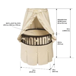 Badger Basket Elite Oval Baby Bassinet With Canopy - Espresso/Ecru -Baby Trend Store GUEST ff6b8823 4a40 480e 890c d73c867995af