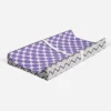 Bacati - Ikat Zigzag Lilac Dots Muslin Changing Pad Cover